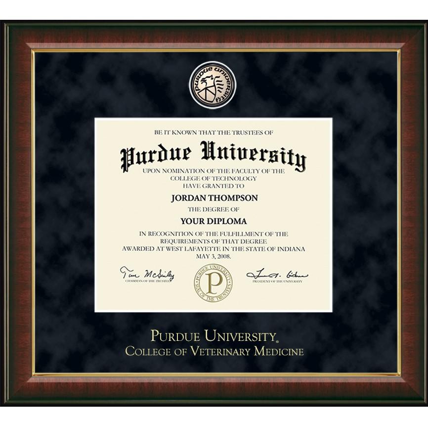Purdue College of Veterinary Medicine Diploma Frame I PurdueU Purdue College of Veterinary Medicine Diploma Frame I PurdueU
