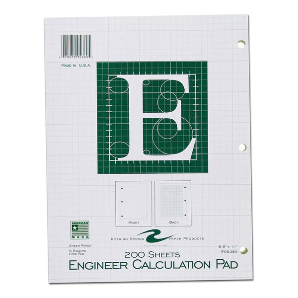 Roaring Springs 4X4 Quad Ruled Carbon Copy Lab Notebook 50 Duplicate Sheet